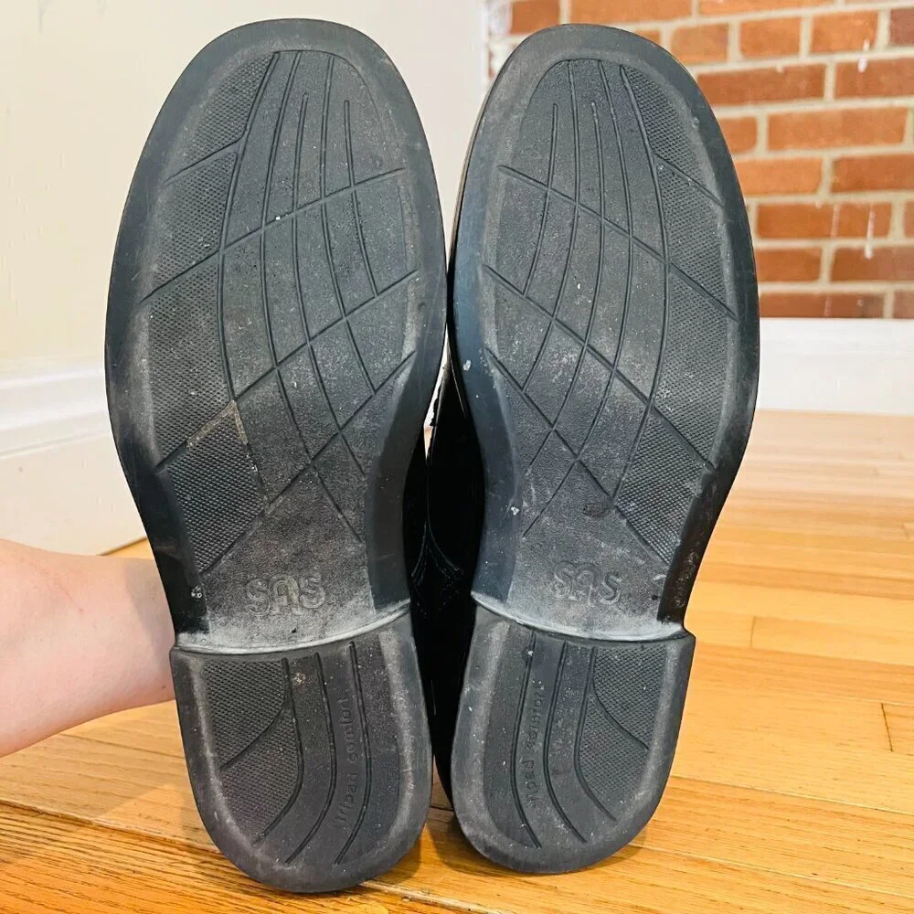 SAS Size 10.5 M Leather Ambassador Lace Tripad Shoes Black